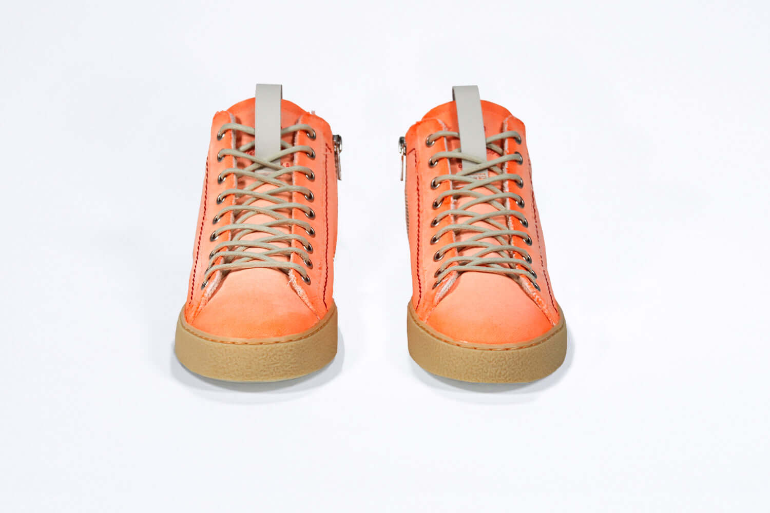 Men's ORIGINAL LC17 High-top Handpainted Orange Canvas offers a lightweight style, easy to wear.
